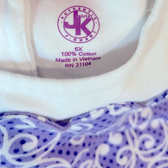 JK Girls Purple Dress/ Size 6X - Picture 3 of 3